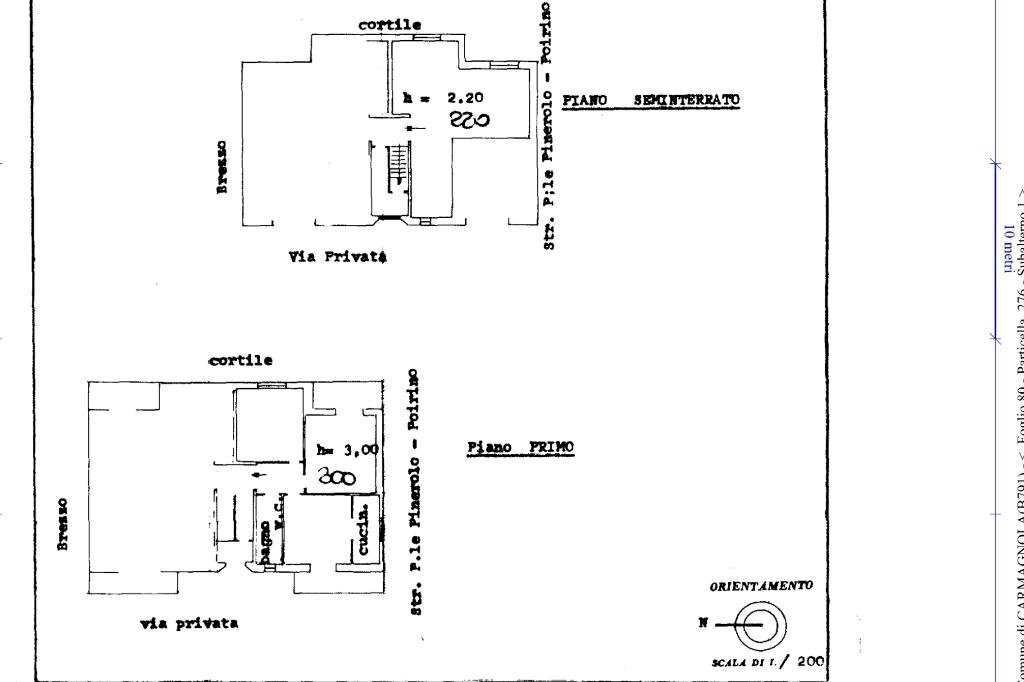 Casa indipendente Via Poirino, Carmagnola - planimetria 1