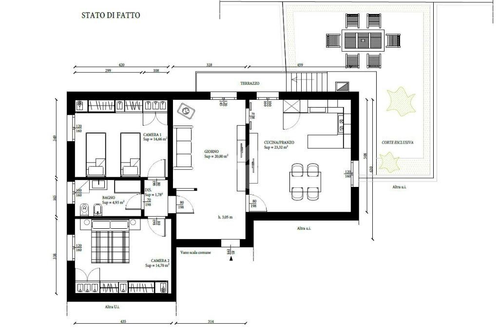 Four-room apartment Via L. Boccherini, Casalecchio di Reno - floor plans 1