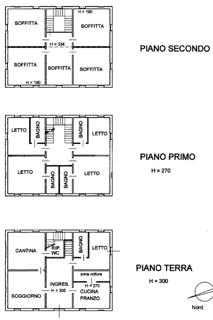 Independent house Via Ponte Catena, Novi di Modena - floor plans 1