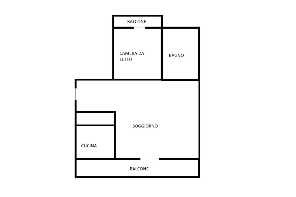 Bilocale Via Giacomo Matteotti, Bagnolo Piemonte - planimetria 1