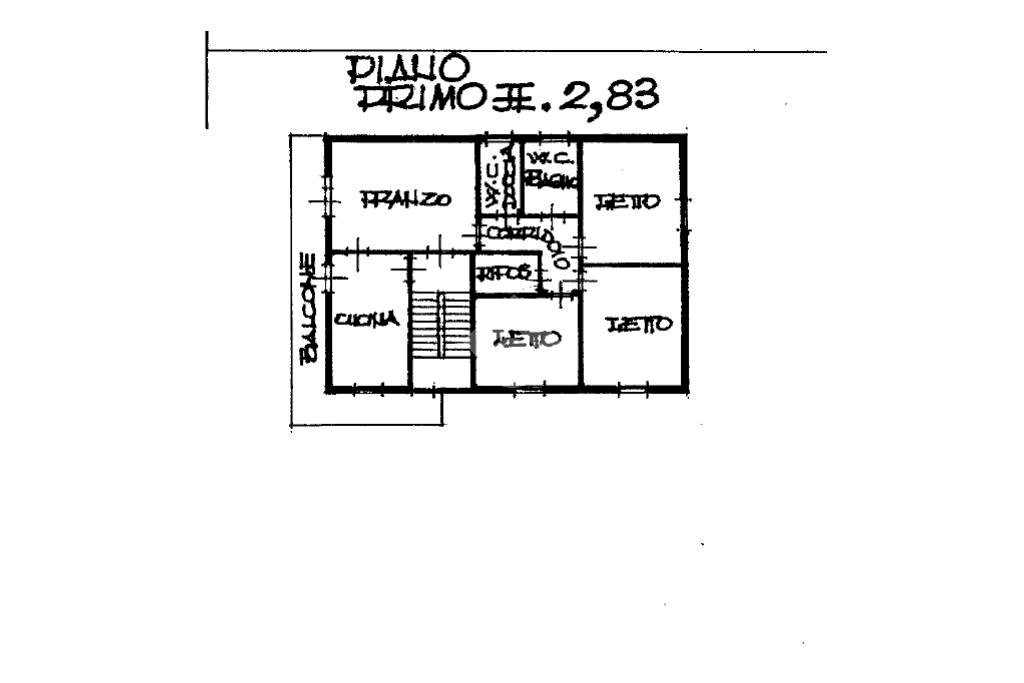 Portion of a house Corso vittorio veneto, San Cesario sul Panaro - floor plans 1