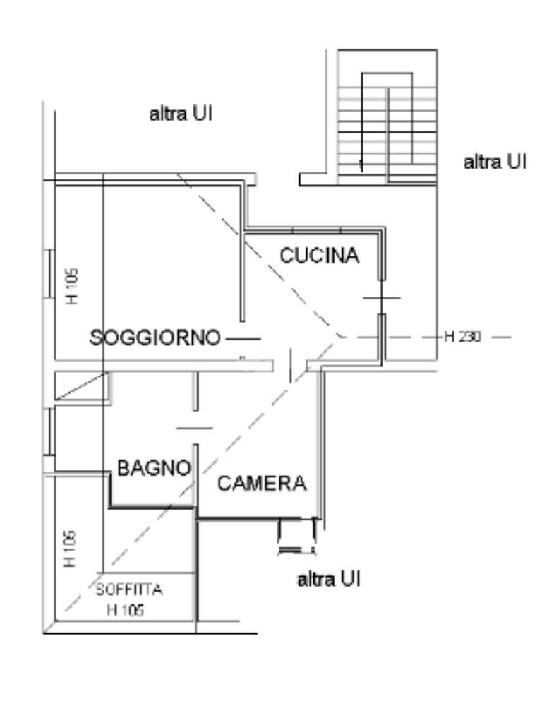 Bilocale Via Antonio Cocconcelli, Parma (zona Oltretorrente) - planimetria 1