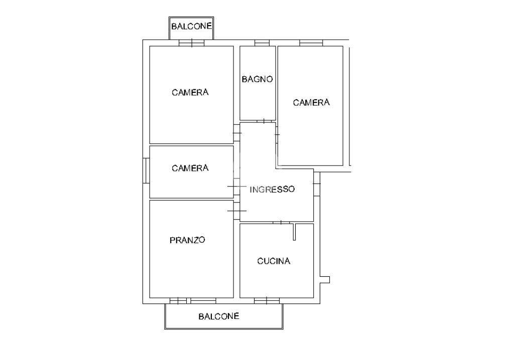 Quadrilocale Via Alfieri, Savignano sul Rubicone - planimetria 1