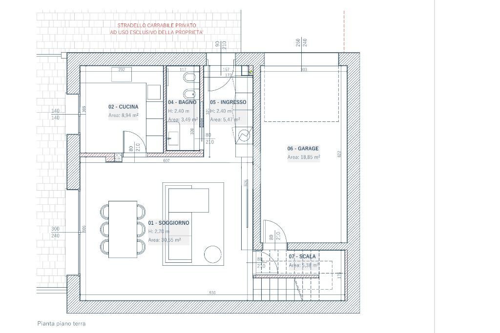 Four-family villa Via Francesco Schianchi, Parma (neighborhood Vigatto) - floor plans 1