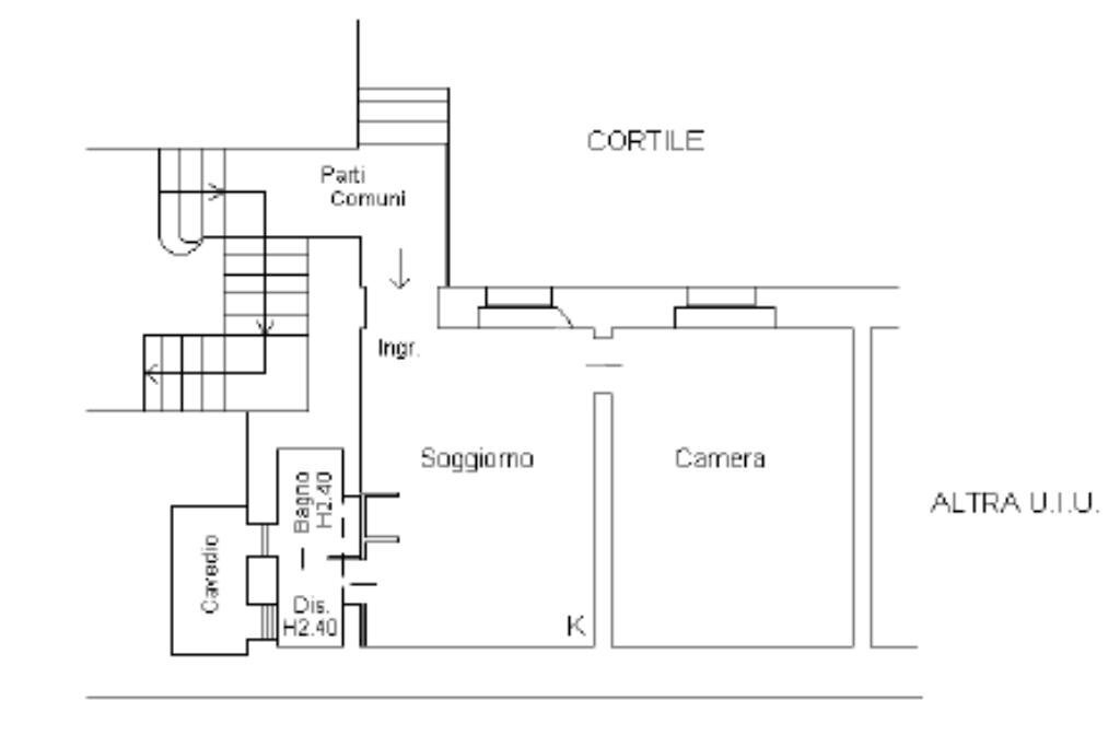 Bilocale Viale Abruzzi, Milano (zona Città Studi) - planimetria 1
