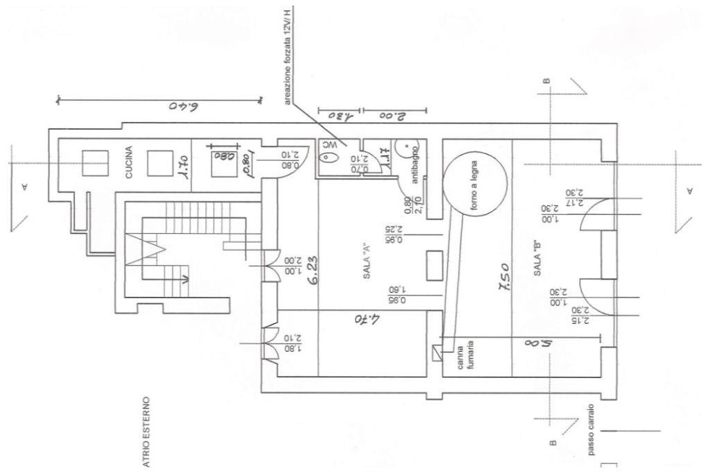 Negozio Via Casella, Milano - planimetria 1