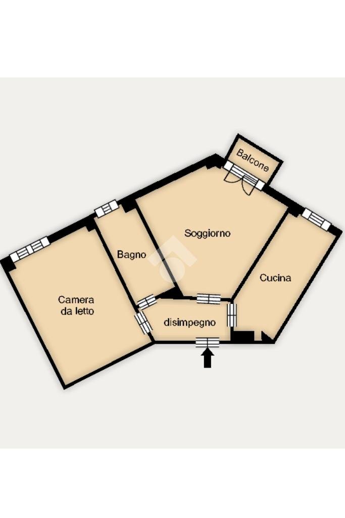 Two-room apartment Via ajaccio, Milano (neighborhood Città Studi) - floor plans 1