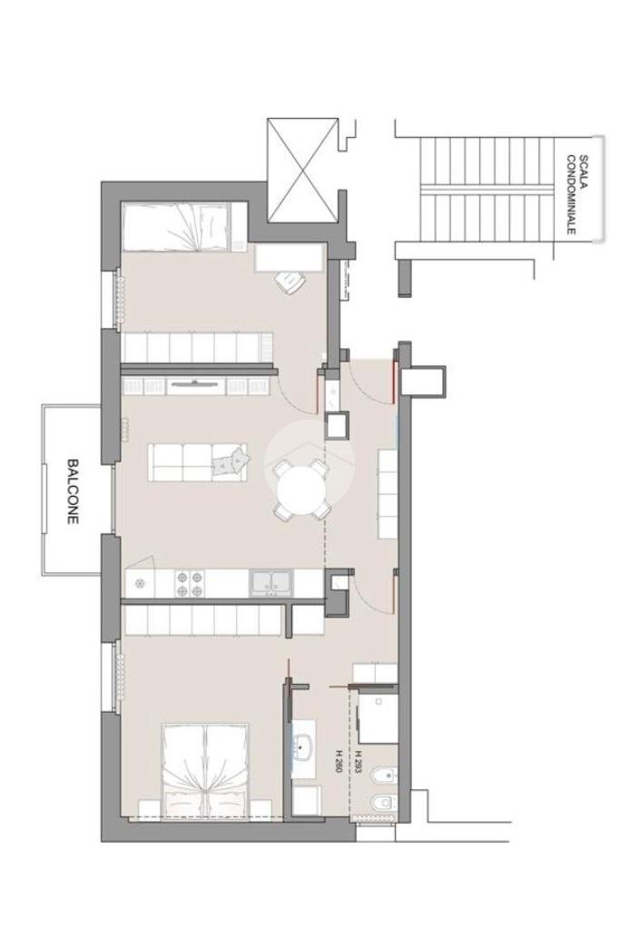 Three-room apartment Via Francesco Primaticcio, Milano - floor plans 1