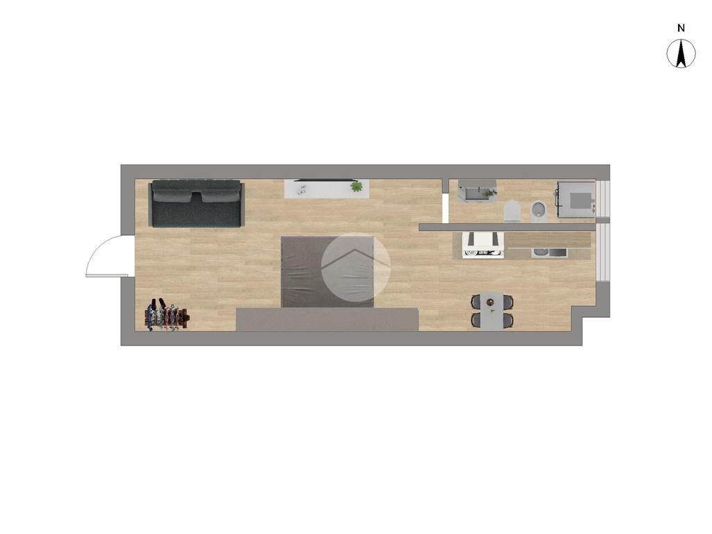 Monolocale Via Tito Vignoli, Milano (zona Giambellino) - planimetria 1