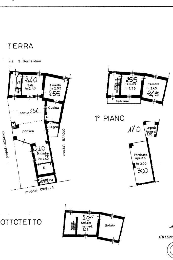 Casa semi indipendente Via S. Bernardino, Castelspina - planimetria 1