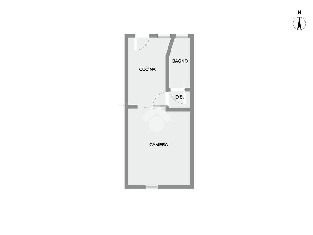 Bilocale Via Fratellanza, Bollate - planimetria 1