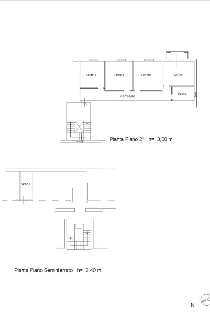 Four-room apartment Via del porto, Bologna (neighborhood Centro Storico) - floor plans 1
