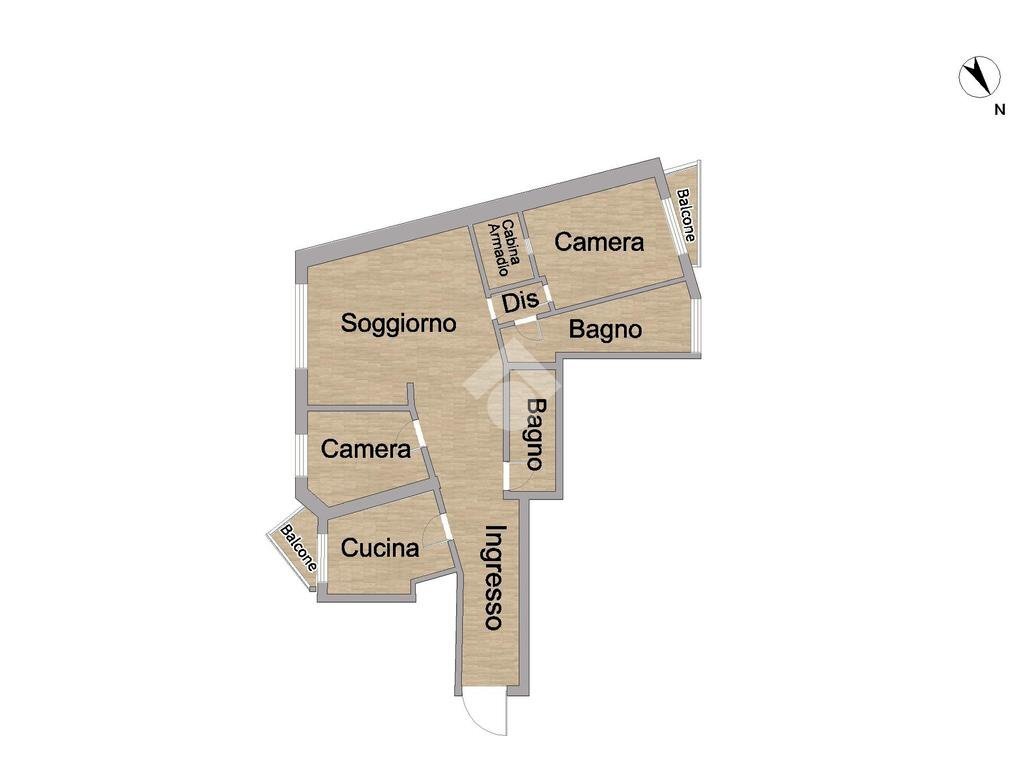 Trilocale Viale Fratelli Casiraghi, Sesto San Giovanni - planimetria 1