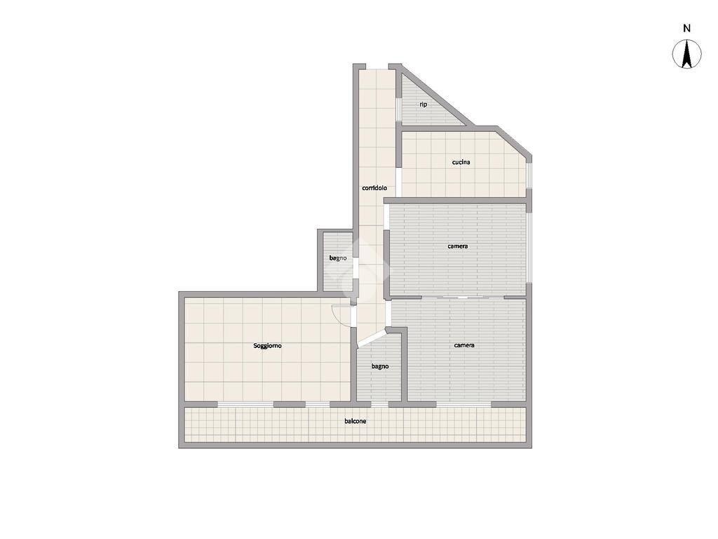 Trilocale Via romagna, Cinisello Balsamo - planimetria 1