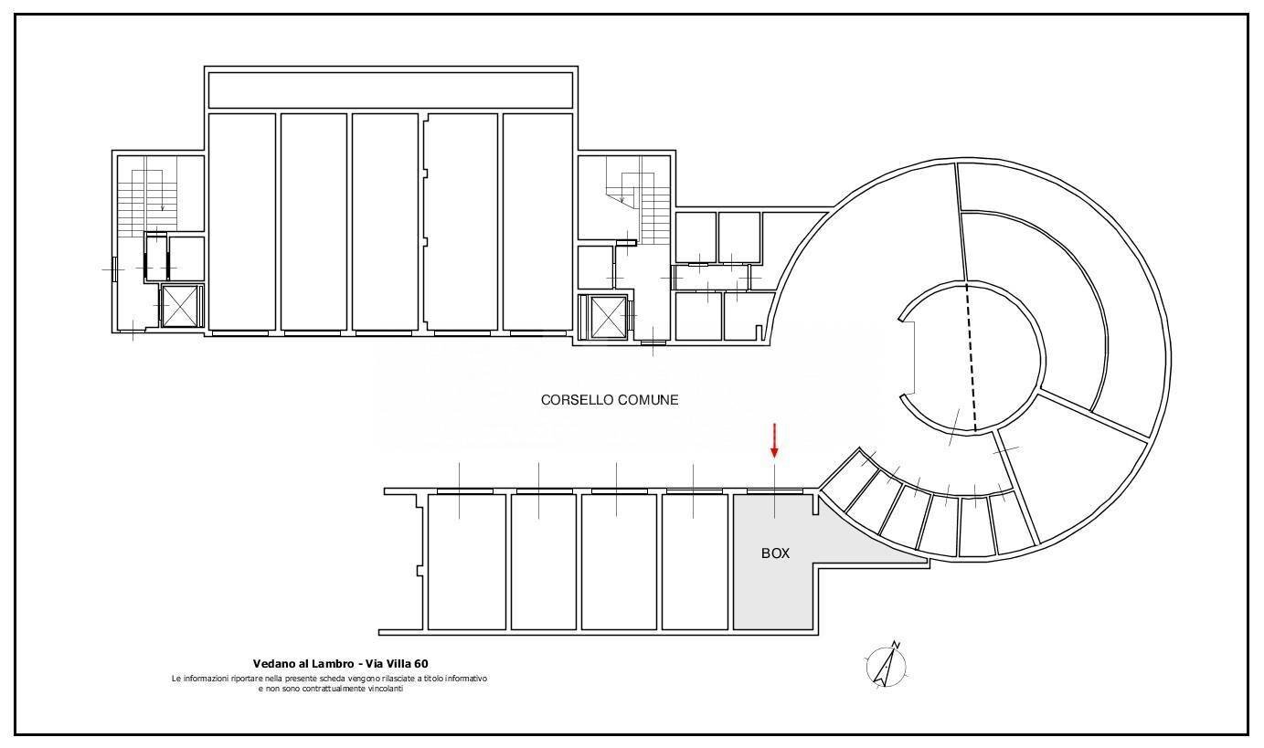 Foto 6 - Box Via Villa
 
60, Vedano al Lambro - planimetria 1