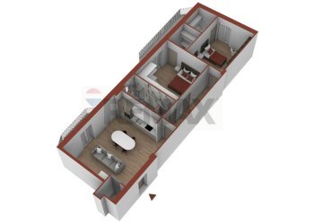 Pianta 3D - Quadrilocale Viale Beccarini
 
30, Manfredonia - foto 27