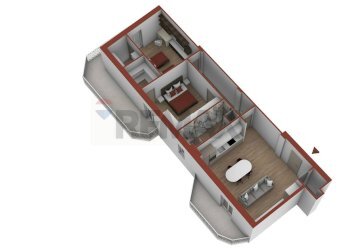 Pianta 3D - Quadrilocale Viale Beccarini
 
30, Manfredonia - foto 28