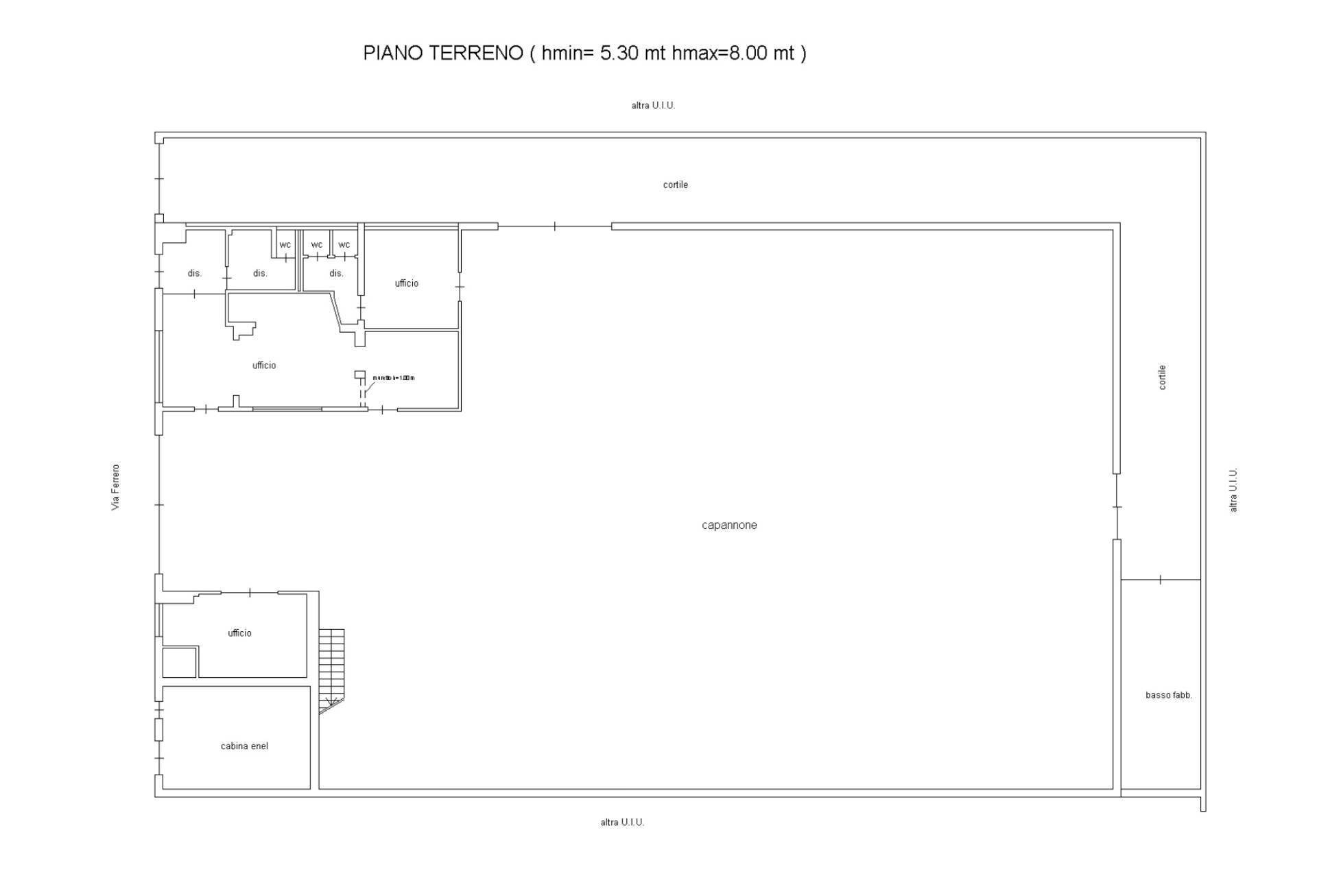 Foto 11 - Capannone Via Pietro Ferrero, Grugliasco - planimetria 1
