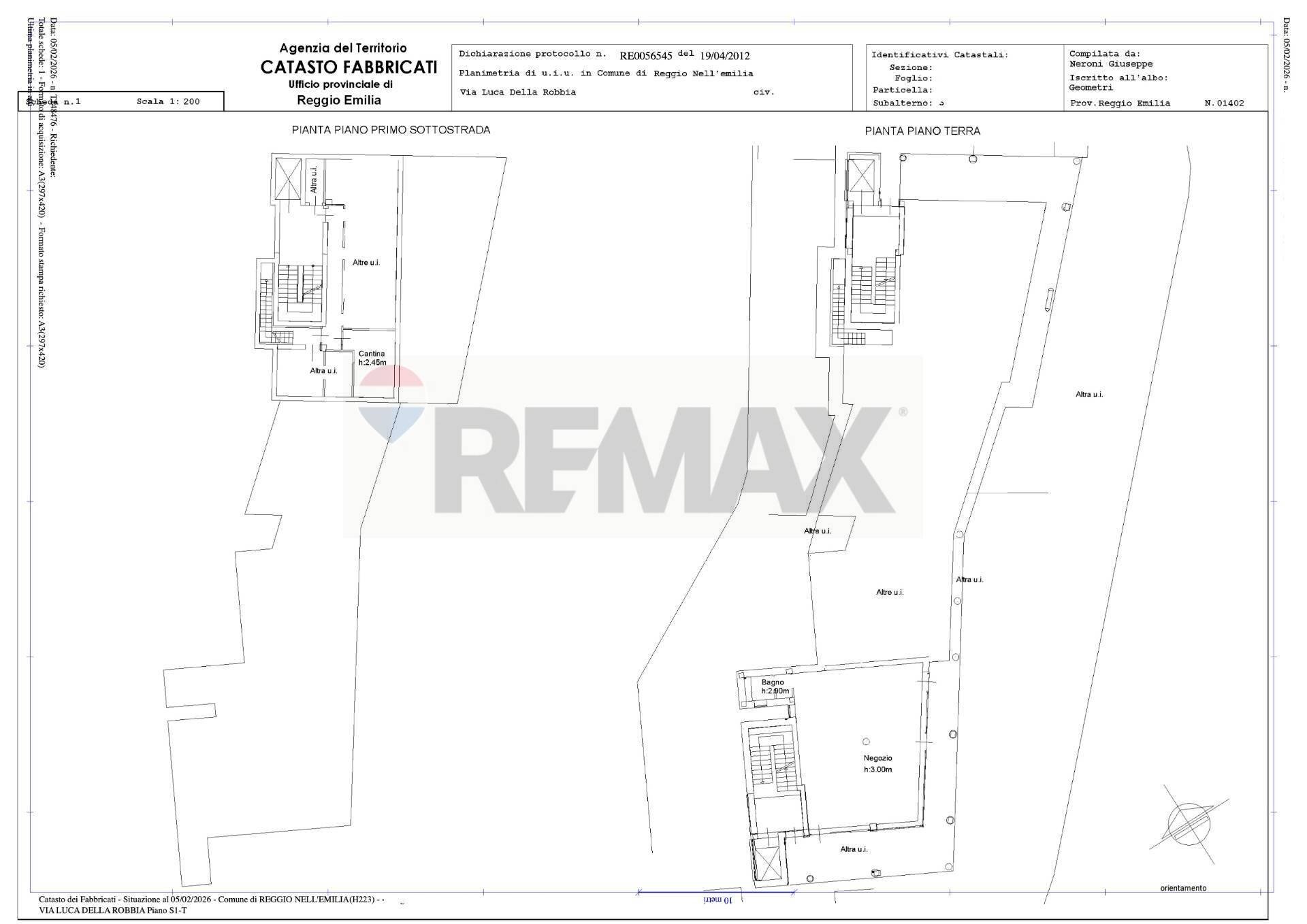 Pianta 2D - Shop Via Luca della Robbia
 
24/b, Reggio nell'Emilia - floor plans 1