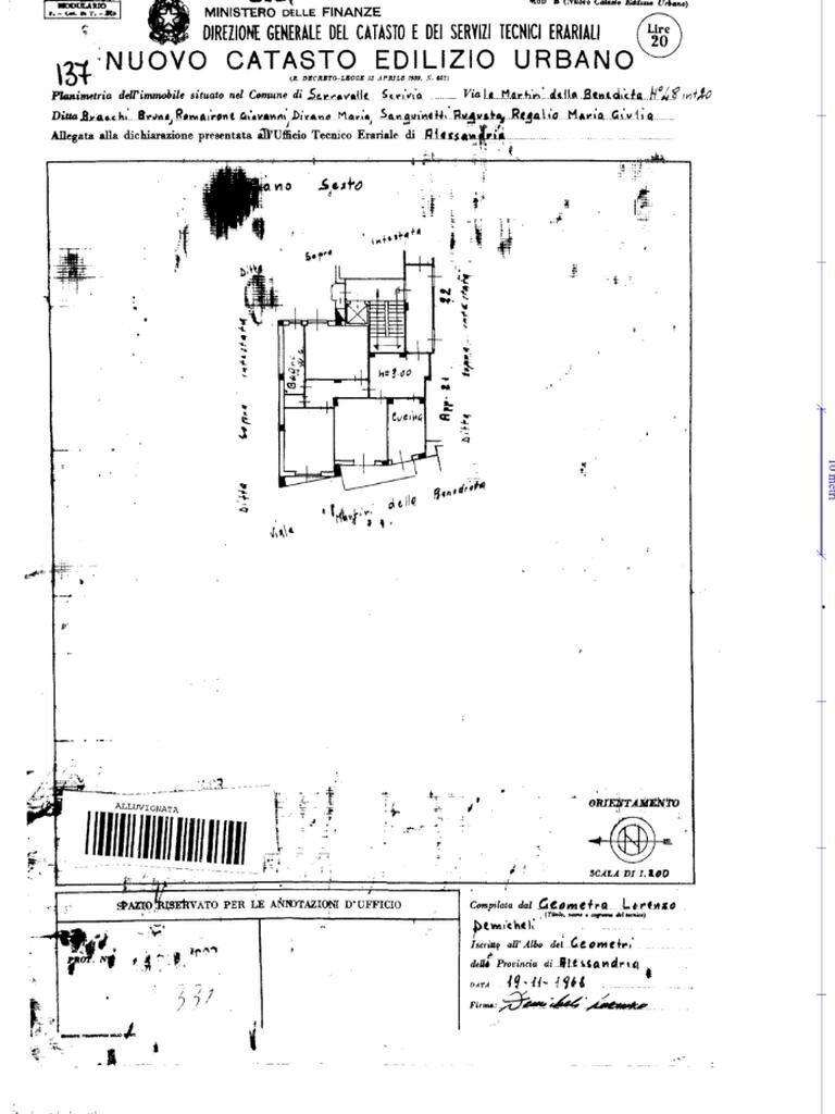 Quadrilocale Viale Martiri della Benedicta, Serravalle Scrivia - planimetria 1