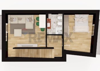 Pianta 3D - Casa indipendente Via Madonna Del Soccorso
5, Palermo - foto 2