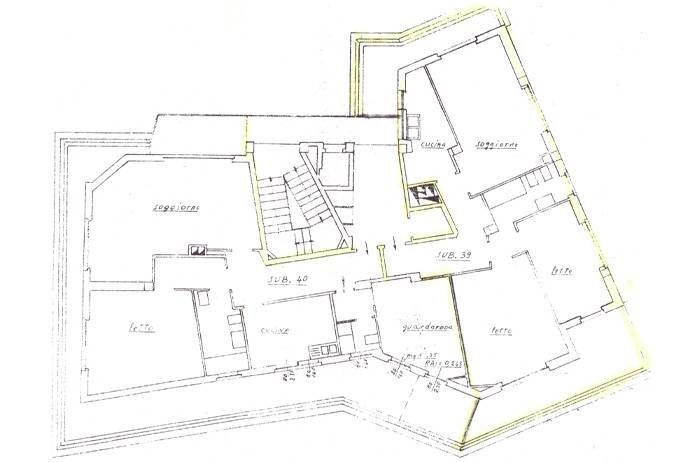 Planimetria - Attico via Tiraboschi, Bergamo - planimetria 1