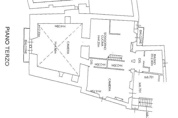 Planimetria - Three-room apartment piazza mercato del fieno, Bergamo - floor plans 1