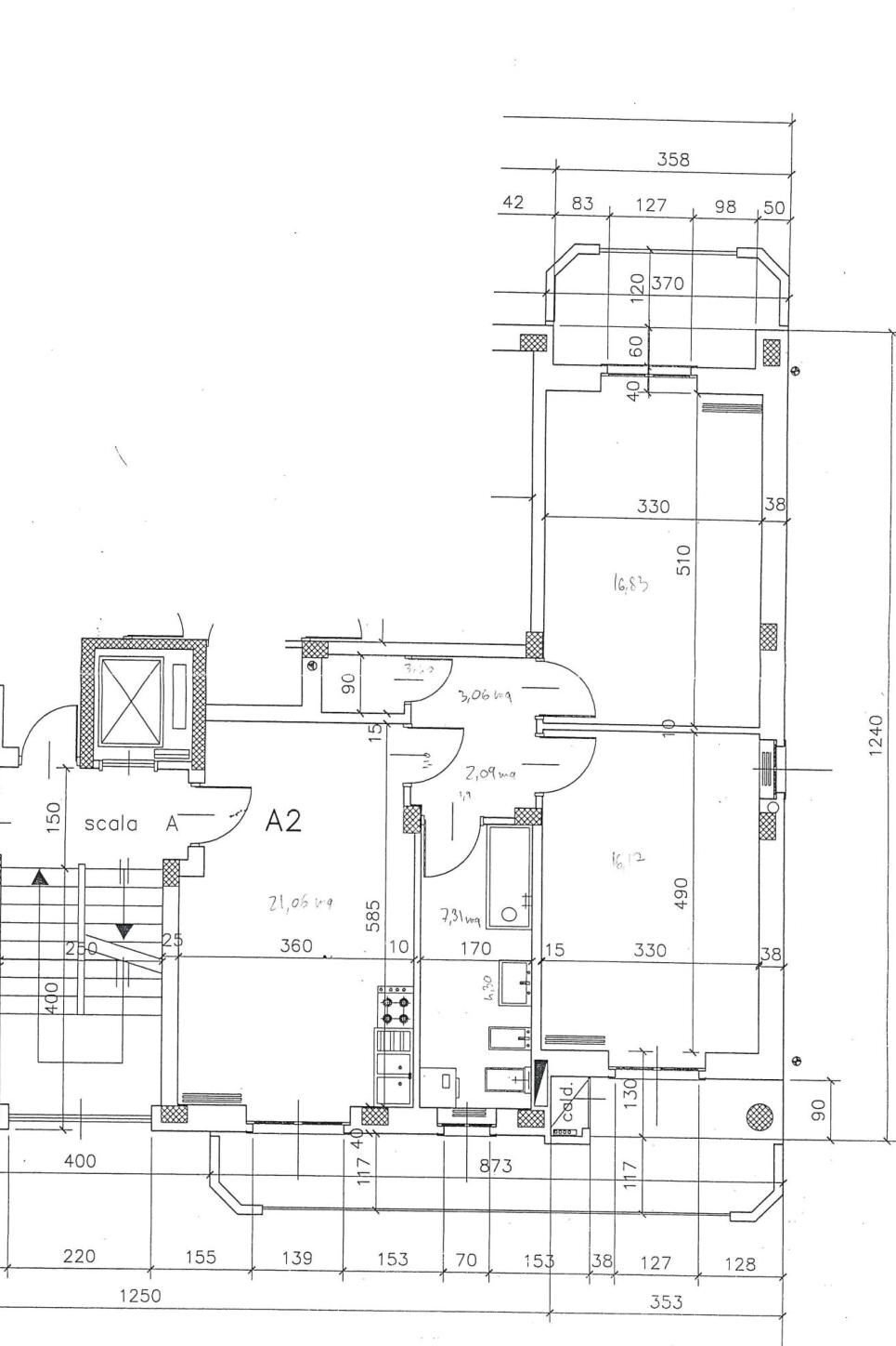 Three-room apartment via Rubatto, 10/2, Carmagnola - floor plans 1