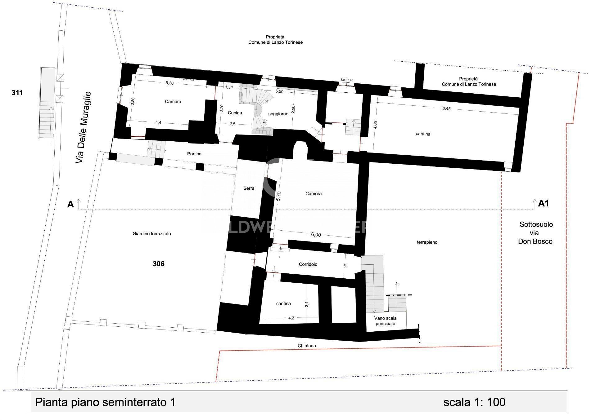 Foto 62 - Villa Via San Giovanni Bosco, Lanzo Torinese - planimetria 1