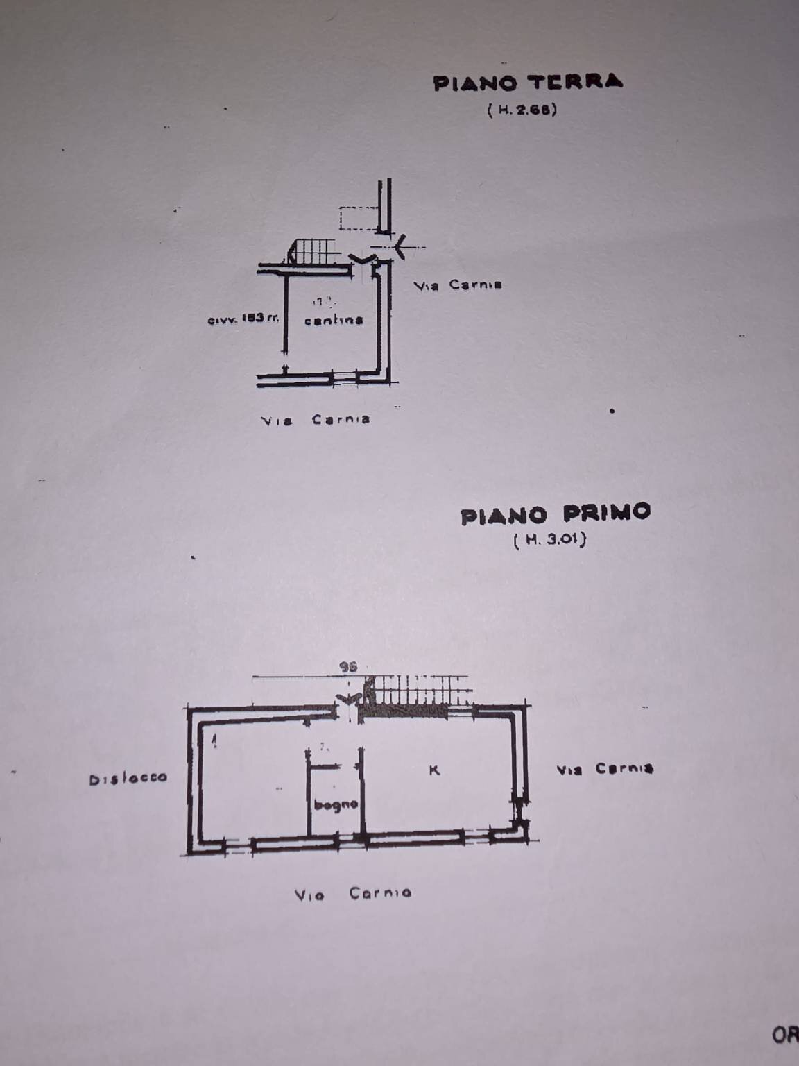 Villa via Carnia, 95, Genova (zona Sampierdarena) - planimetria 1