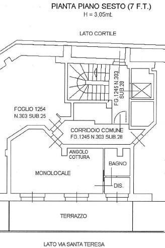 Attico via Santa Teresa, 26, Torino (zona Centro) - planimetria 1