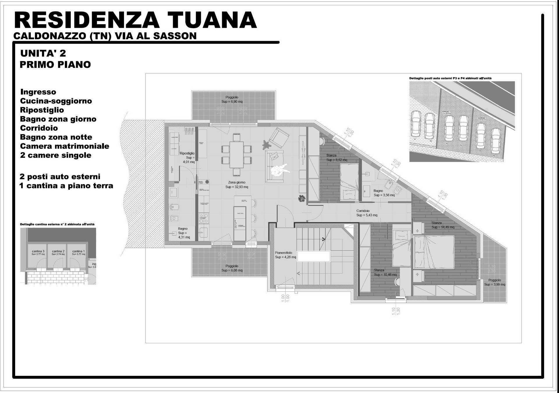 Foto 2 - Apartment Via del Sasson, Caldonazzo - floor plans 1