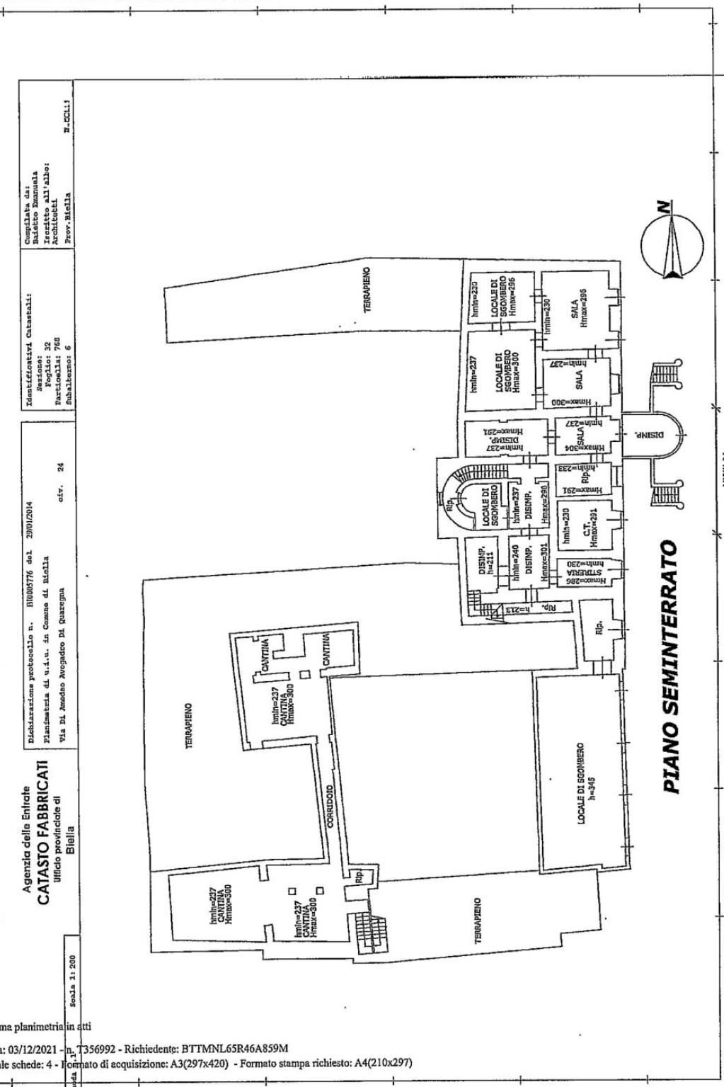 Stabile - Palazzo via Amedeo Avogadro di Quaregna, 24, Biella - planimetria 1