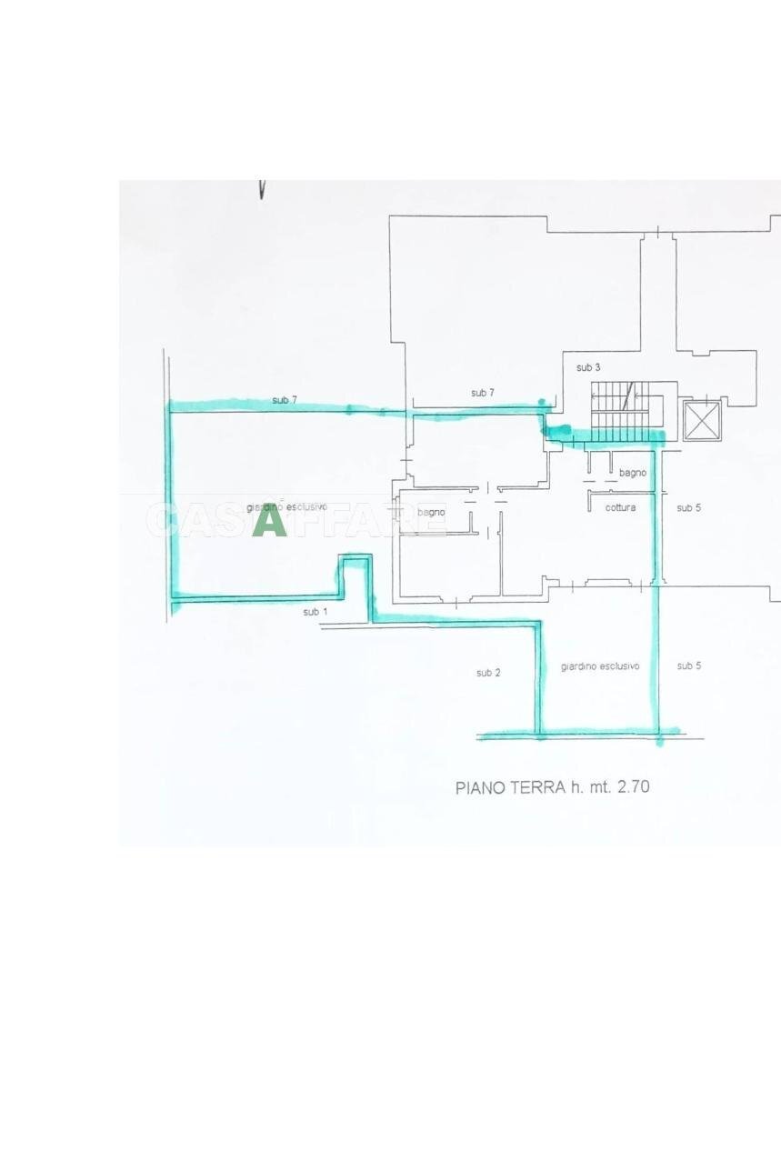 Trilocale via Gaetano Donizetti, Torre Boldone - planimetria 1
