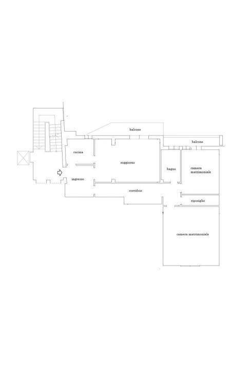 Quadrilocale via Francesco Baracca, Bologna (zona Saffi) - planimetria 1