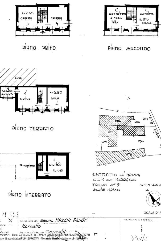Casa semi indipendente Via Monte Grappa, Torrazzo - planimetria 1