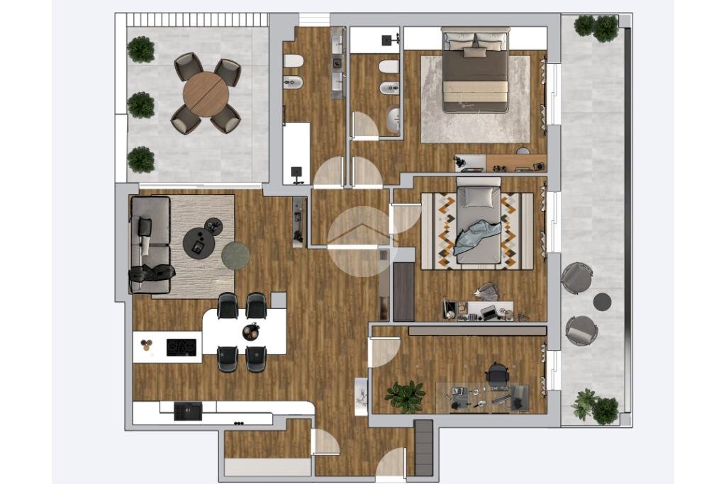 Trilocale Via Beatrice d'este, Rho - planimetria 1