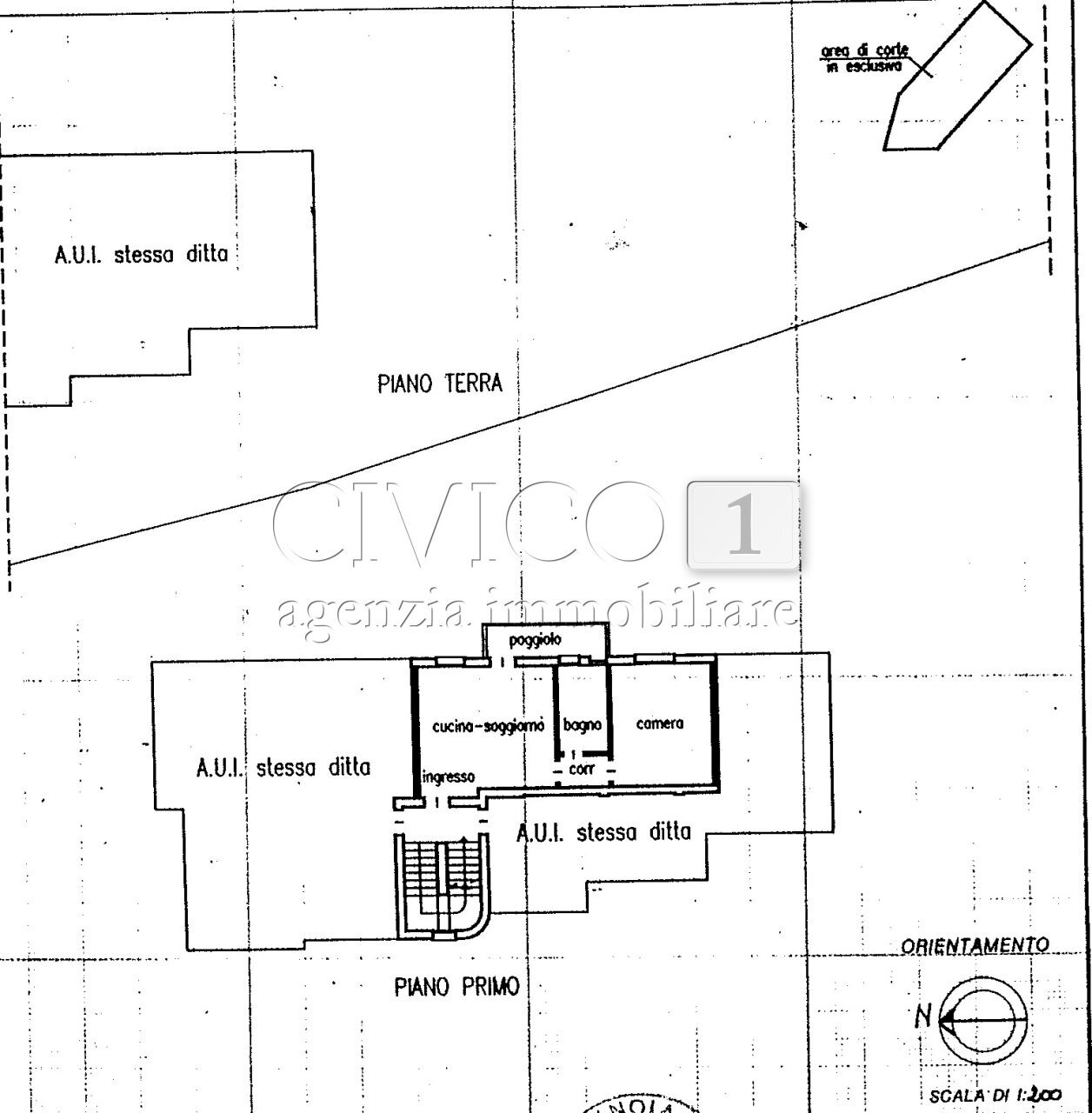 PLAN APPARTAMENTO E POSTO AUTO.jpg - Three-room apartment Via Dante 1, Quinto Vicentino - floor plans 1