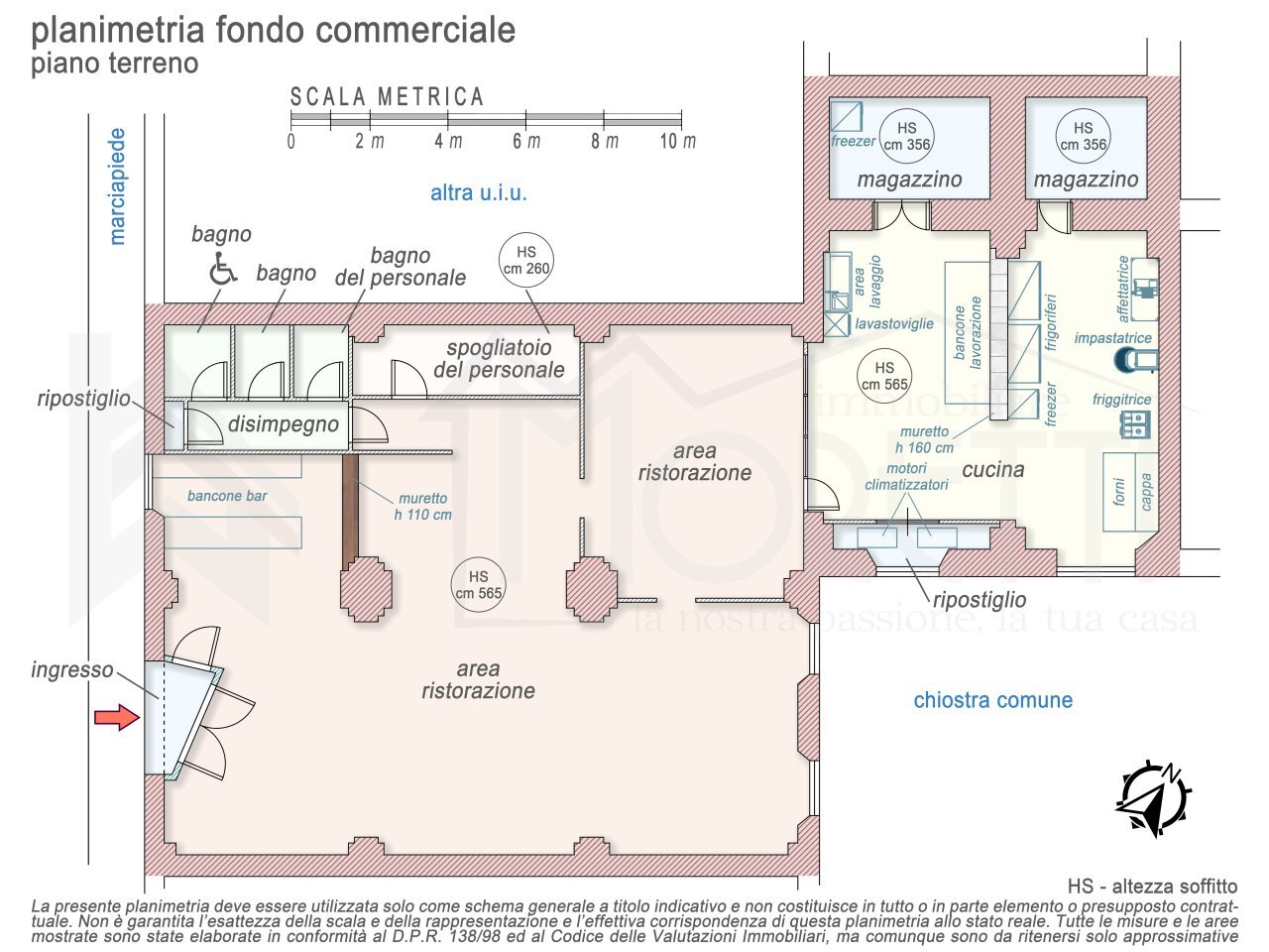 planimetria fondo - Commercial Premises Via Traversa, Livorno - floor plans 1