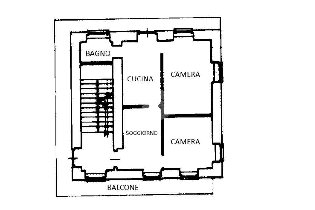 Quadrilocale Piazza Stazione, Barge - planimetria 1