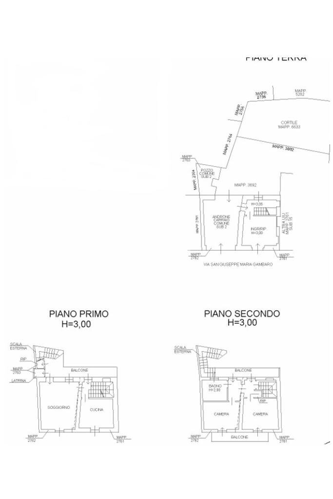 Semi-detached house Via San Giuseppe Maria Gambaro, Galliate - floor plans 1
