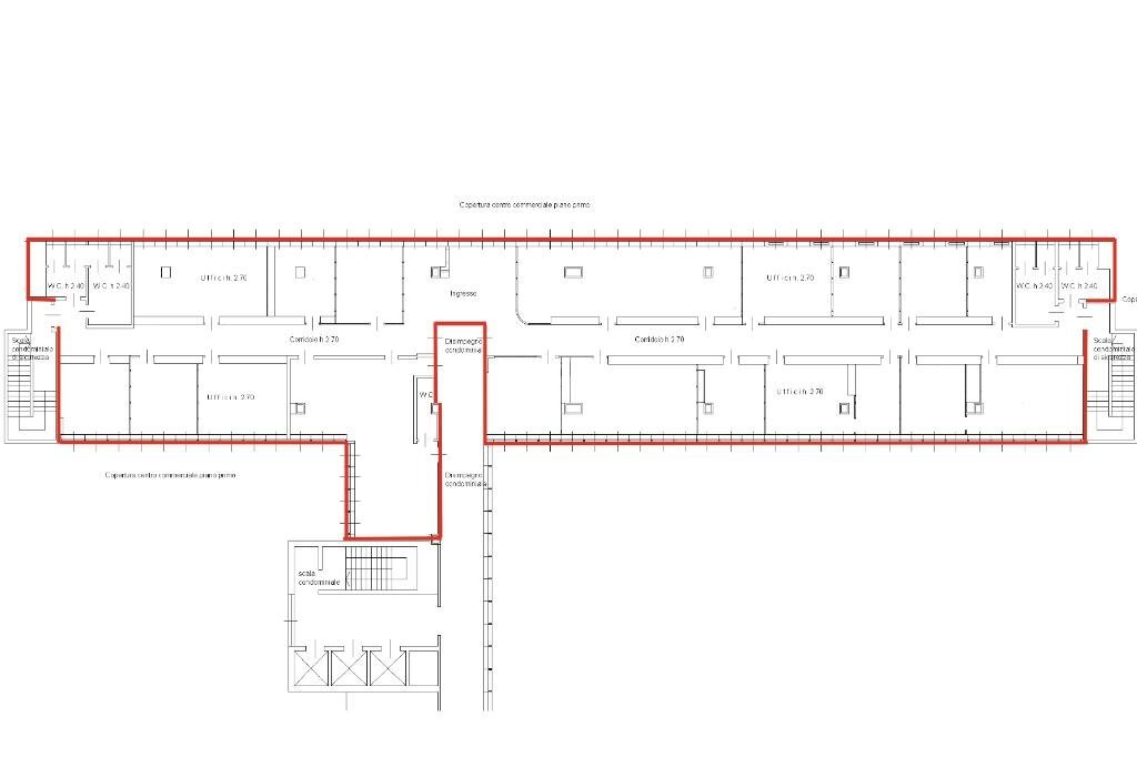 Office Via Antonio Cechov, Milano (neighborhood Gallaratese) - floor plans 1