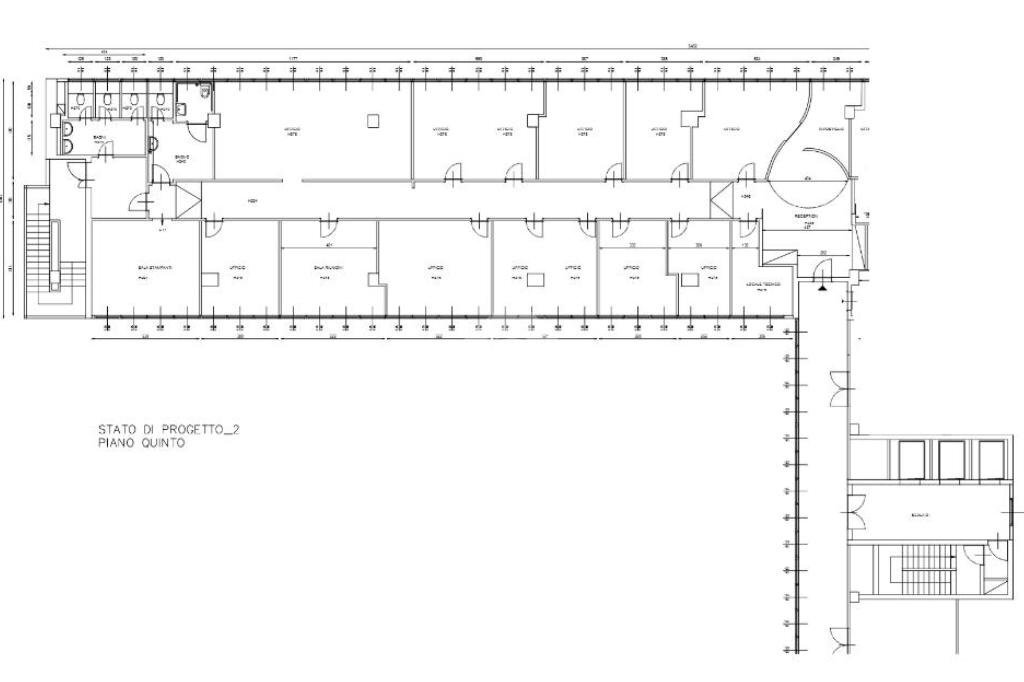 Office Via Antonio Cechov, Milano (neighborhood Gallaratese) - floor plans 1