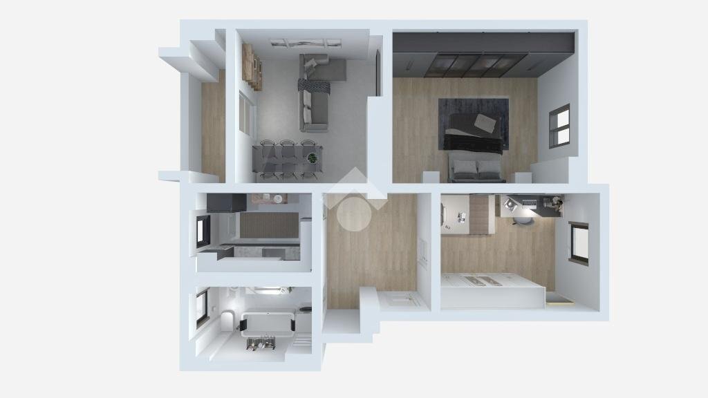 Trilocale Viale Edoardo Jenner, Milano (zona Maciachini) - planimetria 1
