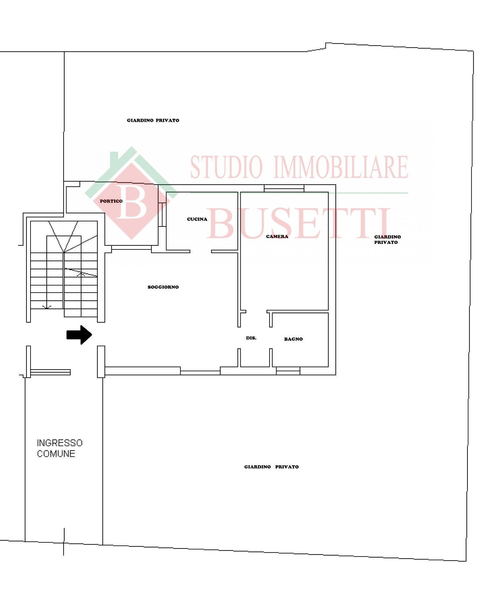 Foto 10 - Bilocale via Piave
 
165, Azzate - planimetria 1