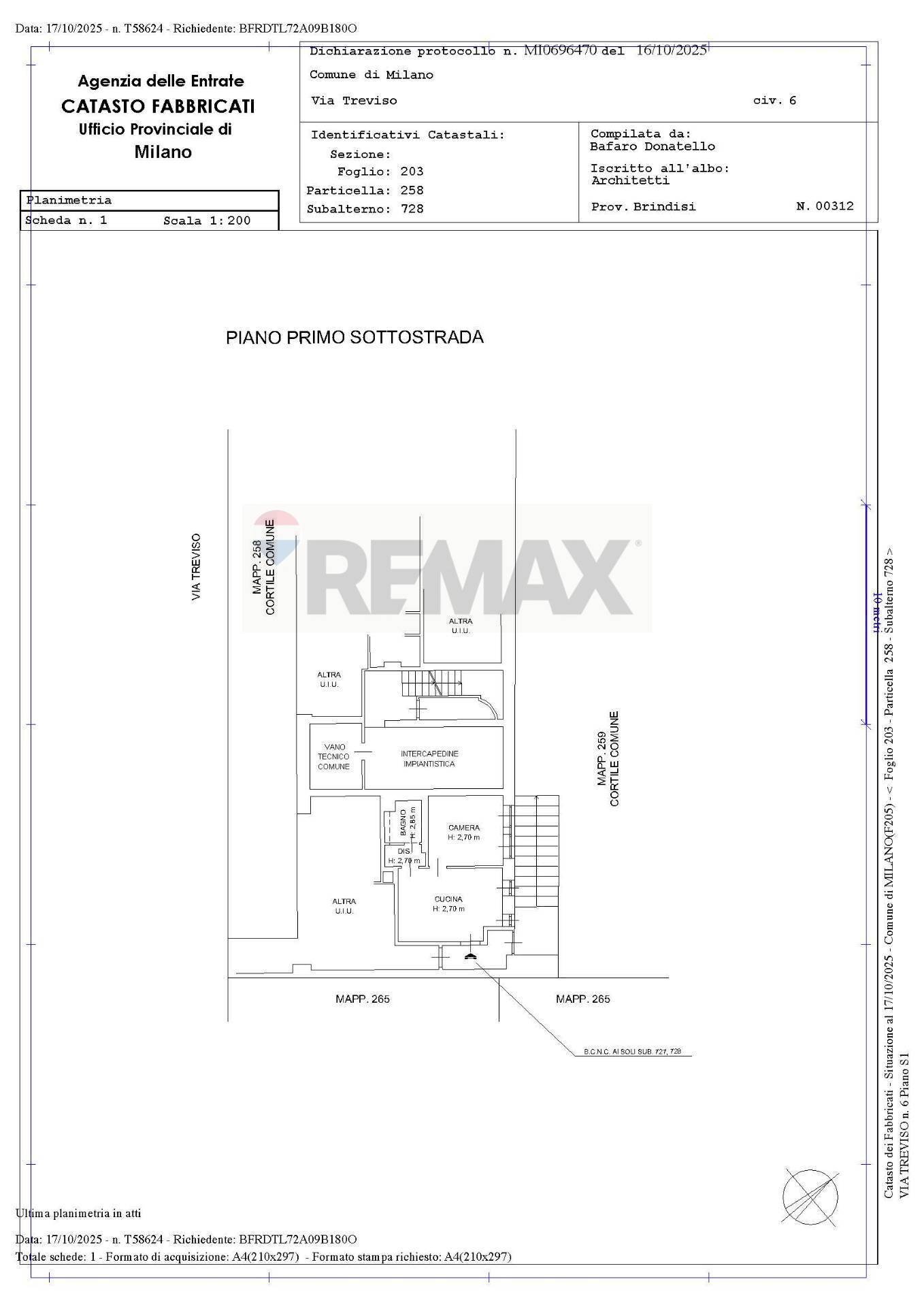 Pianta 2D - Two-room apartment Via Treviso
 
6, Milano - floor plans 1