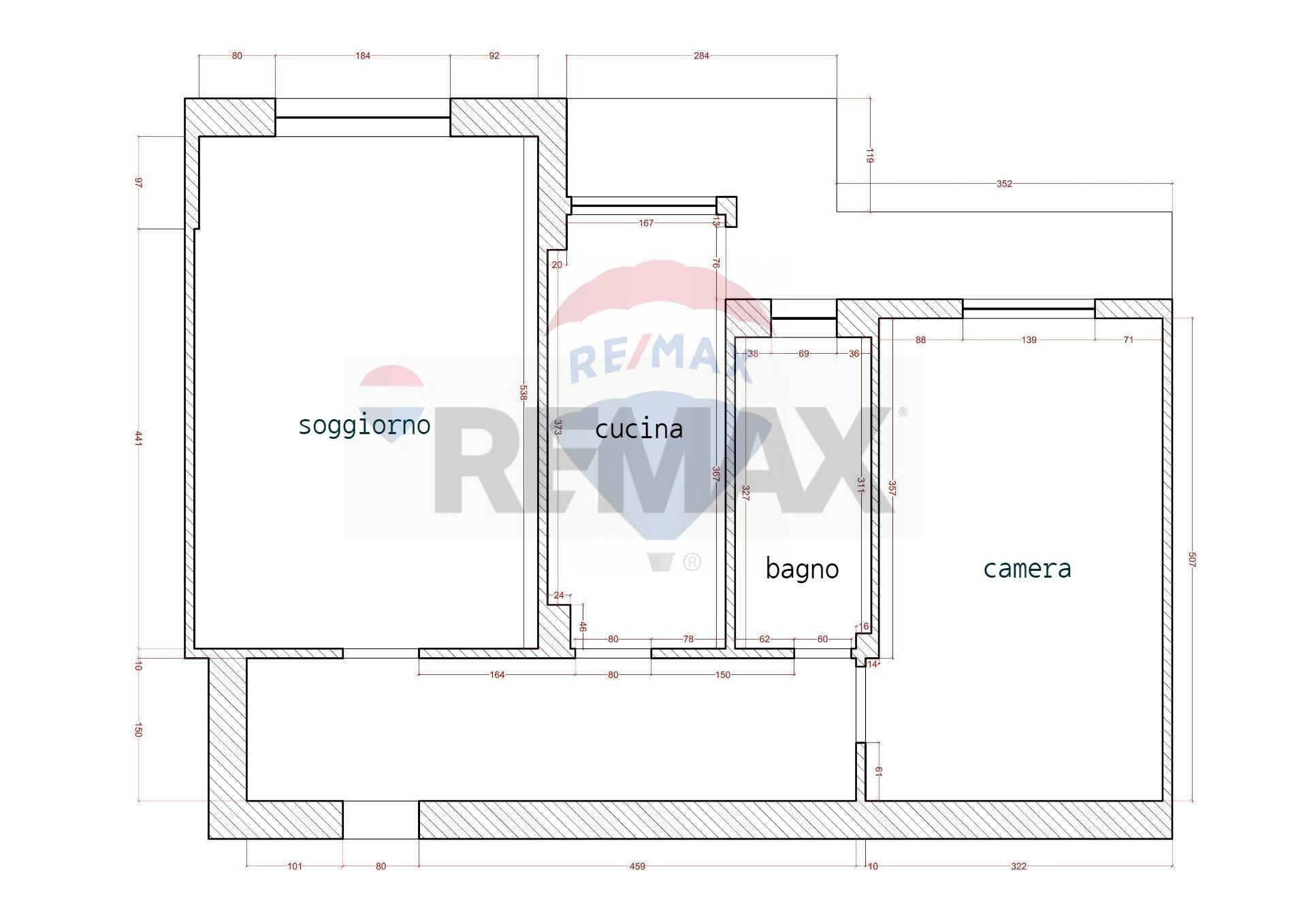 Pianta 2D - Two-room apartment via bainsizza
 
49, Varese - floor plans 1
