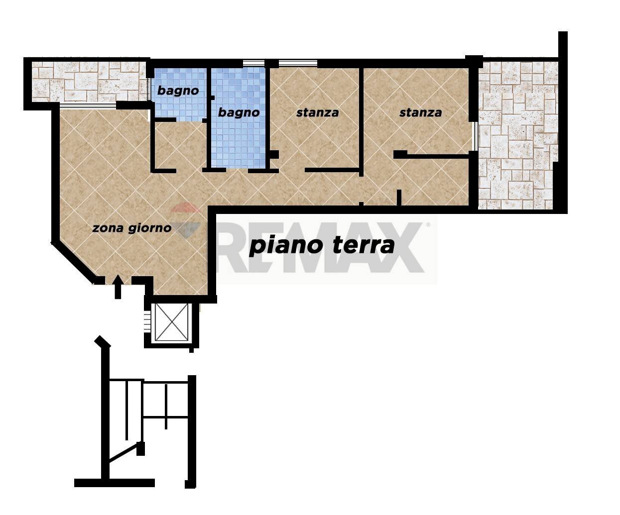 Pianta 2D - Trilocale Via Trentini
 
1, Clivio - planimetria 1