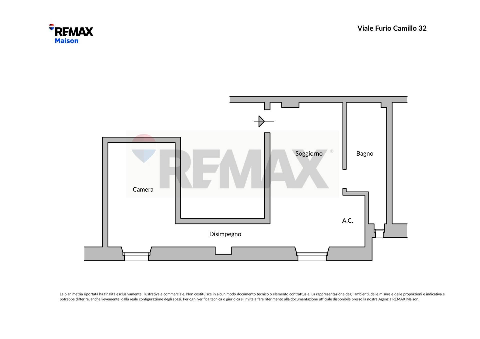 Pianta 2D - Two-room apartment Viale Furio Camillo
 
32, Roma - floor plans 1