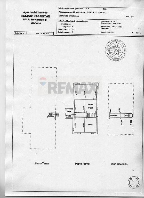 Pianta 2D - Rustico Contrada Pratelli
 
28, Rosora - planimetria 1